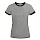 thumbnail Camiseta contraste mujer Vorne gris jaspeado/negro