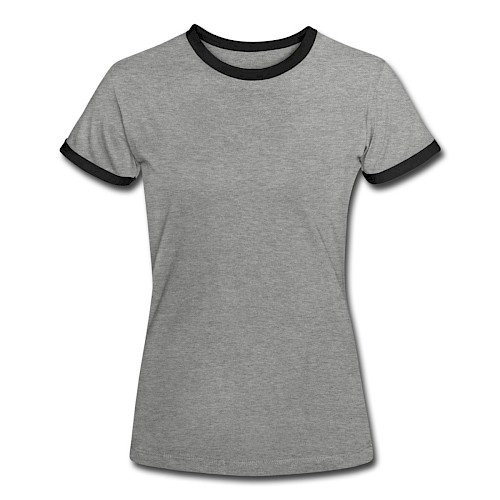 Women's Ringer T-Shirt Vorne heather grey/black