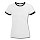 thumbnail Camiseta contraste mujer Vorne blanca/negro