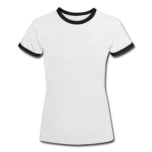 Women's Ringer T-Shirt Vorne white/black
