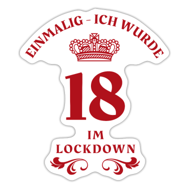 18e anniversaire  - einmalig volljährlich im lockdown 18 rot