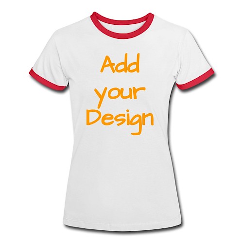 Women's Ringer T-Shirt white/red