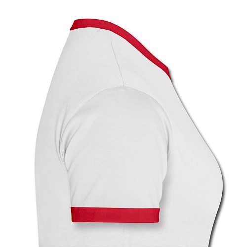 Women's Ringer T-Shirt Rechts white/red