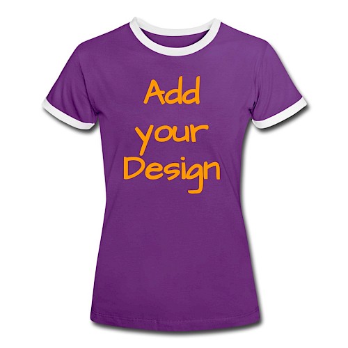 Women's Ringer T-Shirt purple/white