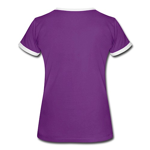 Women's Ringer T-Shirt Hinten purple/white