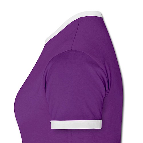 Women's Ringer T-Shirt Links purple/white