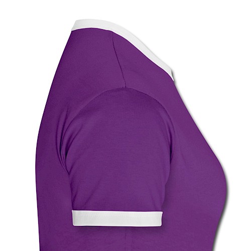 Women's Ringer T-Shirt Rechts purple/white