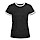 thumbnail Frauen Kontrast-T-Shirt Vorne Schwarz/Weiß