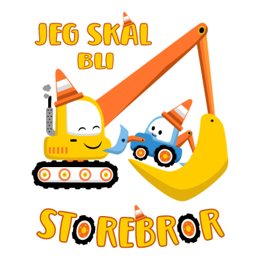 Zoom image Jeg skal bli storebror - gravemaskin og traktor