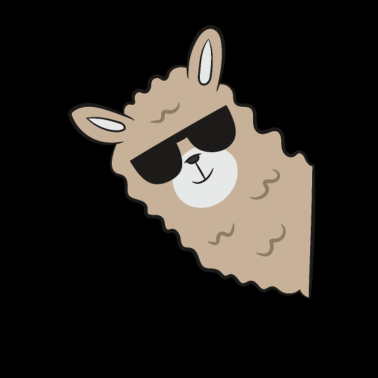 Zoom image Llama med solbriller Alpaca Llama