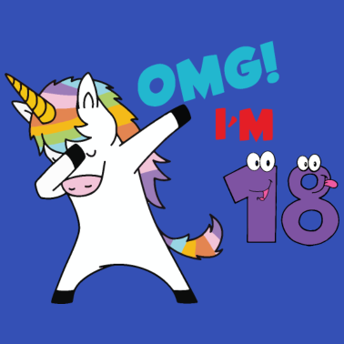 Zoom image Unicorn enhörning 18th birthday girl