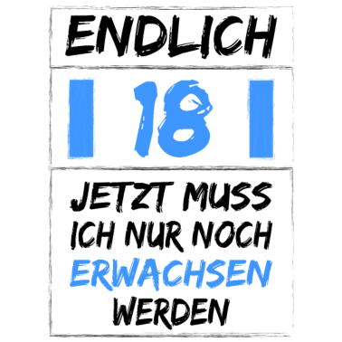 Zoom image 18.Geburtstag Jetzt Muss Ich Nur Noch Erwachsen