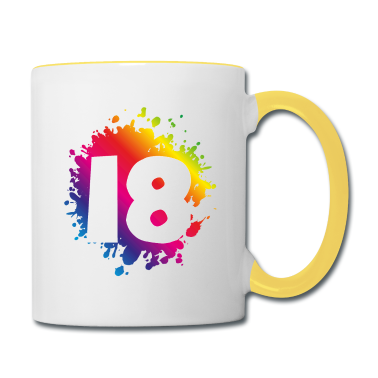 18. Geburtstag  - 18 Zahl Klecks