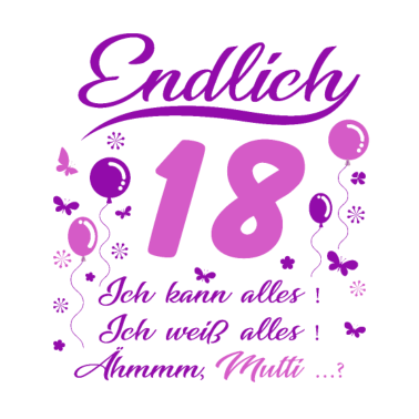 Zoom image 18 Geburtstag Mädchen Geschenk lustig 18. Ehrentag
