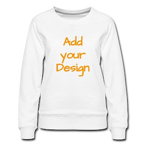 Dame premium sweatshirt hvid