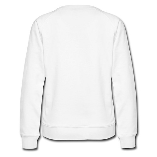 Frauen Premium Pullover Hinten Weiß