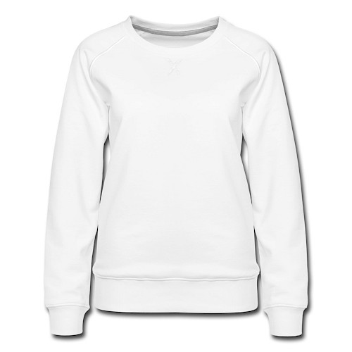 Frauen Premium Pullover Vorne Weiß