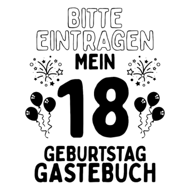 Zoom image Bitte eintragen mein 18 geburtstag gastebuch Party