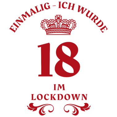 Zoom image einmalig volljährlich im lockdown 18 rot