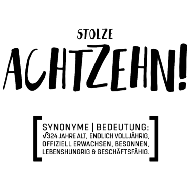 Zoom image Stolze Achtzehn ! 18 Geburtstag Geschenk