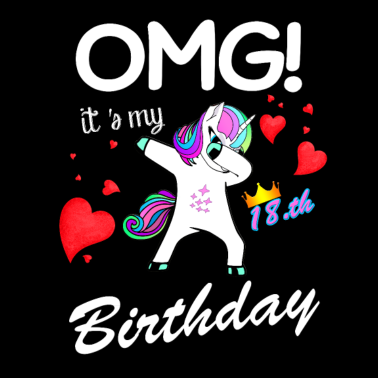 Zoom image OMG Es mi 18 cumpleaños Geburtstag Adolescente T Sh