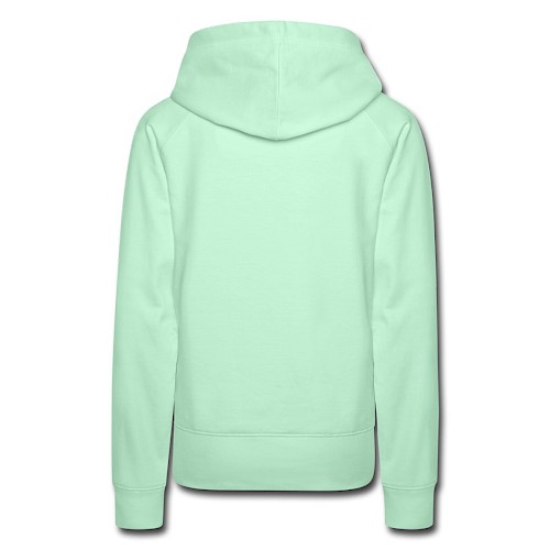 Frauen Premium Hoodie Hinten helles Mintgrün