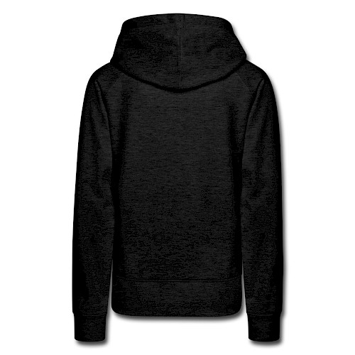 Women's Premium Hoodie Hinten charcoal grey
