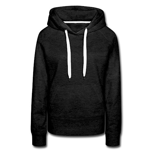 Women's Premium Hoodie Vorne charcoal grey
