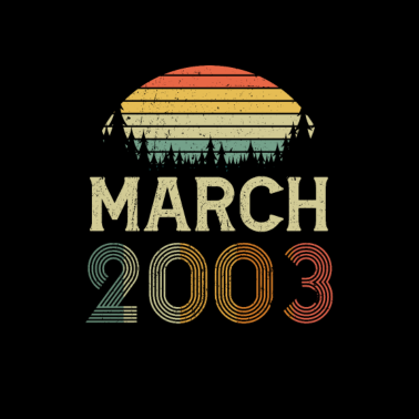 Zoom image Vintage Retro 18. Geburtstag Geschenk März 2003