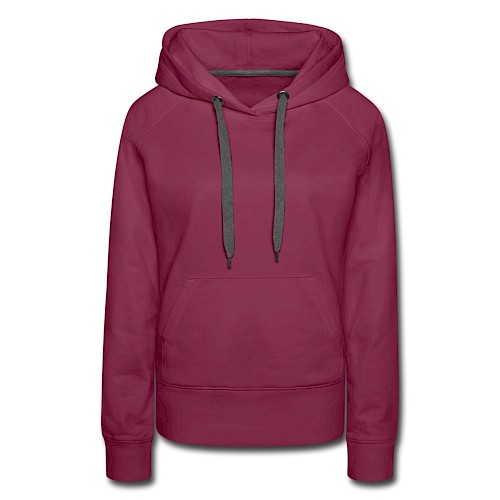 Women's Premium Hoodie Vorne bordeaux