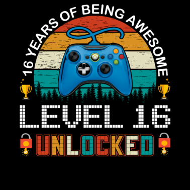 Zoom image 16.Geburtstag Retro Gamer Gifts Level 16 Complete