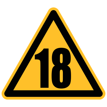 Zoom image Warning 18 | Achtung 18