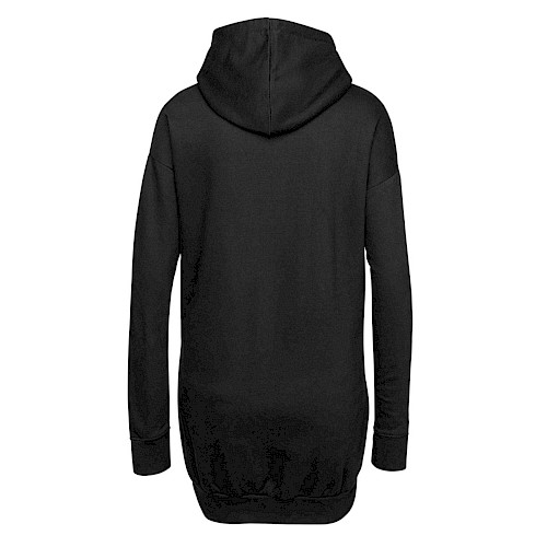 Hoodie-Kleid Hinten Schwarz