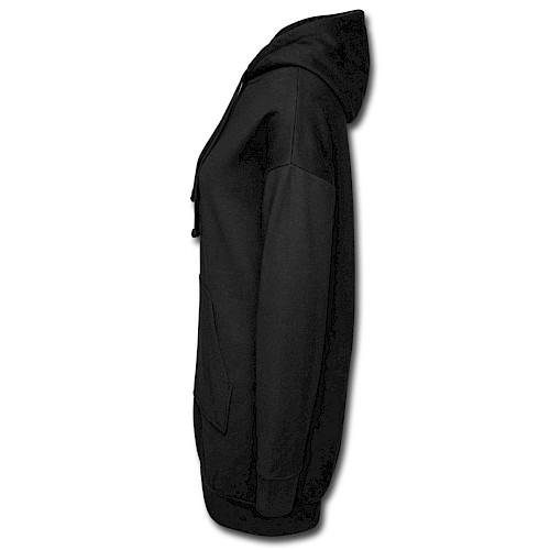 Hoodie-Kleid Links Schwarz