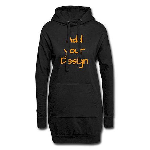 Hoodie-Kleid Schwarz