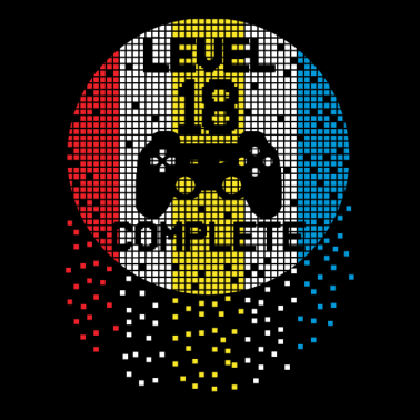 Zoom image 18. Geburtstag Level 18 Jahre Over Pixel 2002 Game