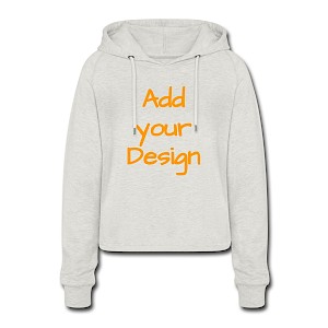 Women's Cropped Hoodie heather oatmeal