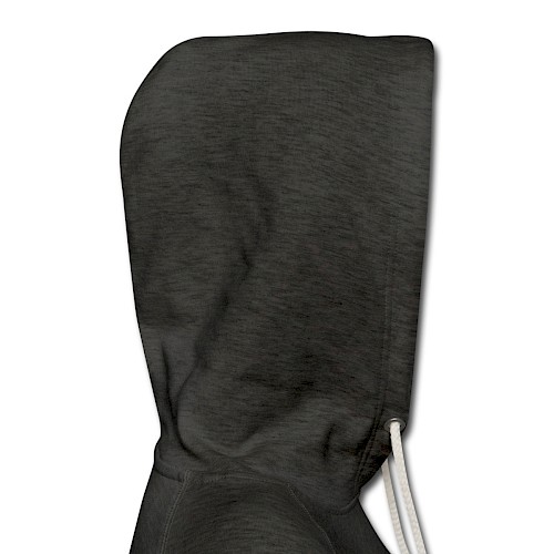 Sweat à capuche court Femme Devant charbon