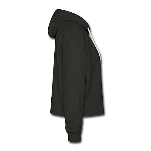 Sweat à capuche court Femme Rechts charbon