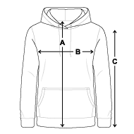 Frauen Hoodie Größenübersicht