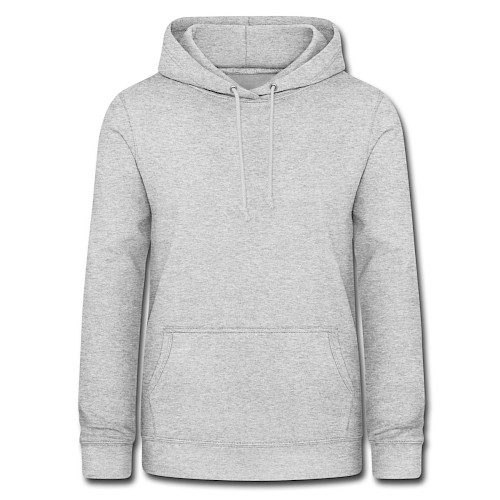 Frauen Hoodie Vorne Hellgrau meliert