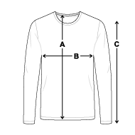 Men's Premium Longsleeve Shirt Size overview