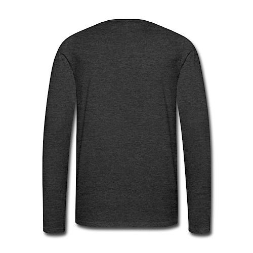 Men's Premium Longsleeve Shirt Hinten charcoal grey