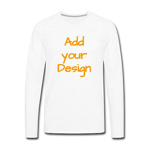 Men's Premium Longsleeve Shirt white