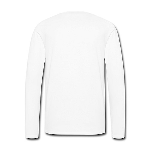 Men's Premium Longsleeve Shirt Hinten white