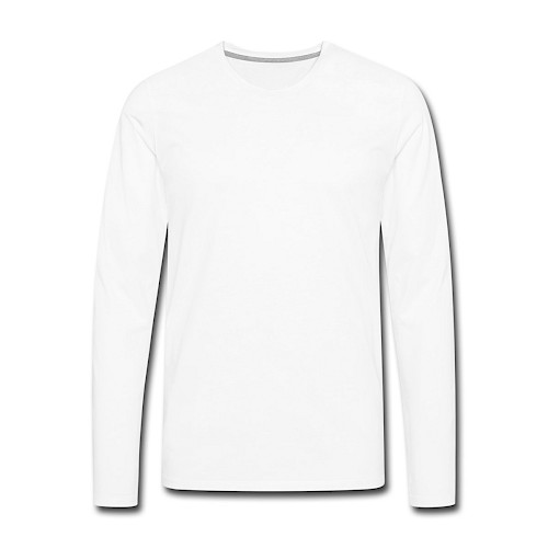Men's Premium Longsleeve Shirt Vorne white