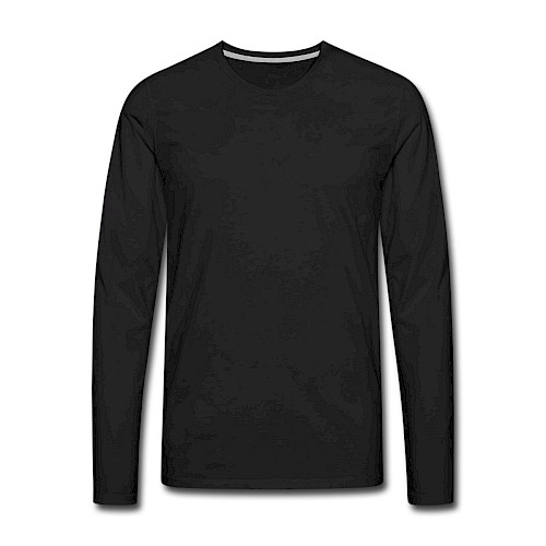 Men's Premium Longsleeve Shirt Vorne black