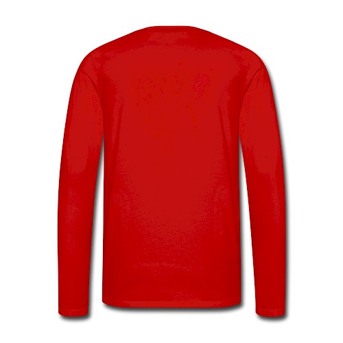 Men's Premium Longsleeve Shirt Hinten red