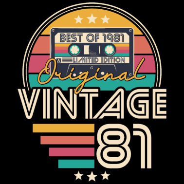 Zoom image 1981 Vintage Anniversaire Rétro Cadeau