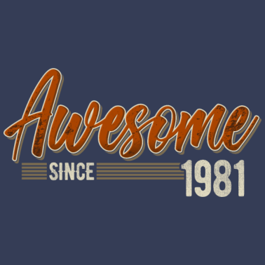 Zoom image 1981 Vintage Born Vintage Anniversaire Rétro